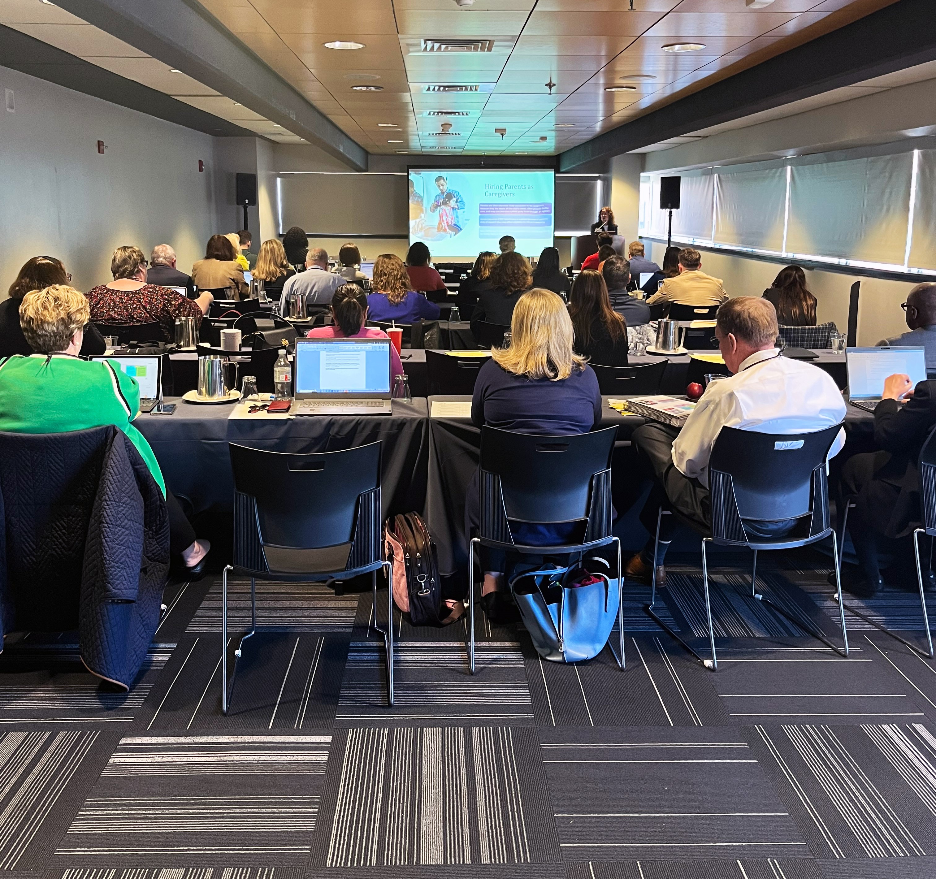 Attendees sit on a presession led by Michelle Fuller Urbatsch on special needs trust administration in 2023.